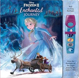 Disney Frozen 2 Elsa, Anna, Olaf and More! - Enchanted Journey - Sound Book and Interactive Sound Flashlight Toy Set - PI Kids