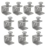 MIVIDE 10PCS Small C Clamps for Woodwork 21MM, Stainless Steel Welding Clamps, Metal Woodworking C-clamps for DIY Woodworking, Welding, Cabinetry