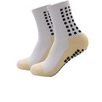 Optifit Proberos Athletic Socks For Men Women, Hi-Tech Performance Rubber Anti-Slip And Thicken Cushion Sport Socks Ankle Length Socks For Badminton Soccer Running Gym & Indoor Training, White