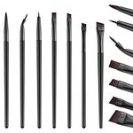 7 Pieces Eyeliner Brushes Set, Thin Angled Winged Gel Liquid Eyeliner, Slanted Eyebrow Brushes, Fine Bent Eyeliner Brush, Eyeshadow Brush Set for Precise Make Up Application