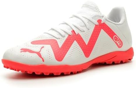 PUMA Men's Future Play Turf Training Soccer Shoe, White-fire Orchid, 11.5