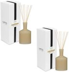 LAFCO New York Classic Reed Diffuser, Chamomile Lavender - 6 oz, Pack of 2 - Up to 3 Months Fragrance Life - Reusable, Hand Blown Glass Vessel - Natural Wood Reeds - Made in The USA