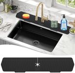 30inch Sink Splash Guard，Silicone Material Protects Faucet Handle from Dripping Water,Faucet Mat Splash Catcher,Multipurpose for Kitchen Sink, Bathroom, Sink Sponge Holder