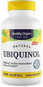 Healthy Origins Ubiquinol (Active Form of CoQ10), 100 mg - Kaneka Ubiquinol Supplements for Heart Health & Antioxidant Support - Gluten-Free & Non-GMO Supplement - 60 Softgels