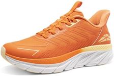 ALLSWIFIT Men's Slip On Walking Shoes Running Comfortable Tennis Breathable Non Slip Athletic Gym Workout Cross Training Sneakers,Size 8,Orange,SARR034M