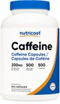 Nutricost Caffeine Pills (200mg) 500 Capsules