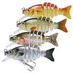 TRUSCEND Fishing Lures for Bass Swim Baits for Bass Fishing Top Water Fishing Gear Fishing Lures for Walleye and Pike Slow Sinking Freshwater Saltwater