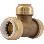 SharkBite PVC Fitting UIP372A 3/4 inch PVC X 3/4 inch PVC X 3/4 inch CTS, PVC Connector to Copper, PEX, CPVC, HDPE or PE-RT for Potable Water