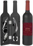 Let's Make Memories Personalized 5 Piece Tool Set - Wine Talk - Wine Bottle Opener - Unique Bar Accessories - Bottle-Shaped Holder - Personalize with Name