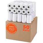 MUNBYN Thermal Paper Roll 2-1/4" x 50' ft, 50 Rolls BPA Free Receipt Paper, 2.25 x 50 ft Thermal Printer Paper Fits 58mm Mini Thermal POS Printer & Square Terminal Credit Card Machines