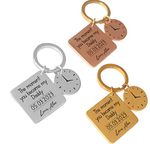 Luigi Customized gift for father, The Moment I Became a Daddy Keyring, Custom Keychain for memory, Father’s Day keychain, Gift for new dad, Personalized birth time and date (Gold)