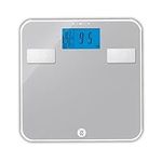 WW WeightWatchers Electronic Precision Body Analyser Scale, 50g increments accuracy, large backlit display screen for high visibility