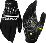 Exercise Gloves Full Finger for Men Women with Padding, Full Hand Gym Weight Lifting Gloves Male Female, Non Slip Fitness Gloves Extra Grip for Cycling Climbing Weights Hiking (Black, XL)