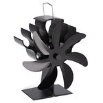 Wood Stove Fan 7 Blade - Log Burner Fan, Heat Powered Fireplace Fan for Wood Burning Stove/Fireplace