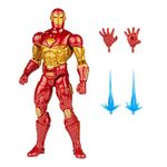 Marvel Hasbro Legends Series 6-inch Modular Iron Man Action Figure Toy, Includes 4 Accessories and 1 Build-A-Figure Part, Premium Design and Articulation Multicolor, F0355 Multicolor, F0355