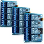 kwmobile 4 Channel Relay Module - 5V Relay Board for Arduino Raspberry Pi with Optocoupler - Pack of 3