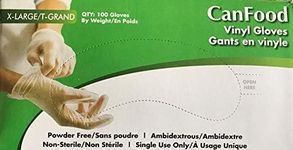 Can Food Vinyl Powder Free Gloves, Extra Large, EXL, Vinyl glove, Transparent, Powder Free, Latex Free, Disposable, Non-Sterile, Cleaning, Cooking, Hair Coloring,Dish Washing and Protective Gloves
