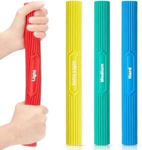 Silipull 4 Pcs Resistance Bar Twist Hand Exerciser Flexible Bars, Improve Grip Strength Fitness Resistance Bar for Tennis Elbow, Golfer's Elbow(Pastel Color)