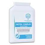 Biotin Complex Growth & Repair – 3 Month Supply - Advanced Nutrition for Hair, Nails & Skin - Balanced Formula of D-Biotin, Silica, Hyaluronic Acid, Selenium, Zinc, Iron & Copper Plus VIT C – UK Made