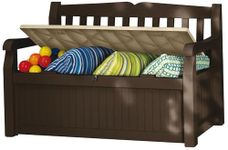 Keter Chest Eden Bench Brown With Beige Seat 265 Lt Resin Cm 140X60X84 H