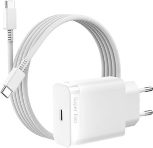 Cargador para Samsung A54 5g A53 A34 A33 25W USB C Carga Rápida para Samsung S24 Ultra S23 A14 A13 M13 M14 M33 M34 M53 M54 S22 S21 A71 A70 A52 A52S A51 A40 EP-TA800N Super Fast Charger Tipo C