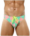 Arjen Kroos Men's Swim Briefs Printed Swimsuit Beach Swimwear Bikini Sport with Drawstring