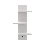 flux Wooden Wall Shelves for Living Room Home Decor Items Floating Book Rack for Study Room, Office, Kitchen Mounted Shelves Vertical Design for Living Room (Three Tier Cross Shelf Without Hook,WHITE)