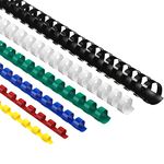 150 Pack Plastic Binding Combs Plastic Comb Binding Ring 19 Ring Comb Binding Spines Letter Size Plastic Spiral Binding for Notebook Calendar Picture Album, 1/4 5/16 3/8 1/2 5/8 3/4 in (Multi Colors)