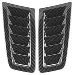 Car Hood Vents, Akozon 2pcs Universal Engine Bonnet Air Vents Louvers ABS Plastic Front Air Vent Scoop Cover Decorative Car Exterior Parts for Focus RS MK2 Style(Carbon Fiber)