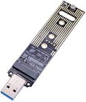 M.2 NVME USB 3.1 Adapter, M-Key M.2 NVME to USB Card Reader USB 3.1 Gen 2 Bridge Chip with 10 Gbps High Performance, Compatible with Samsung 950/960/970 Evo/Pro or Other M.2 SSDs with PCI-E Type