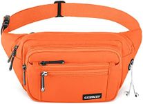 CXWMZY Fanny Packs For Women & Men Waist Pack Hip Bum Bag with Multi-Pockets Large Capacity Waterproof Casual Bum Bag for Disney Traveling Casual Cycling Running Hiking, Orange, One Size, Modern