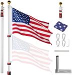 Yescom 25ft Telescopic Aluminum Fla