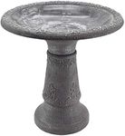 Arcadia Garden Products BB05 Stone Fiberclay Birdbath 19.5x10.25x20.5, Grey