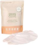 Lulus Naturals ''My Lulus'' Castor Oil Breast Pads - Pack Wrap Made of Plush Organic Cotton Velour No Dyes – Reusable, Less Mess, Comfortable (Castor Not Included) (A/B) White ,1