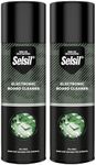 selsil Electronics Cleaner Spray, 2 x 17 fl oz, Contact Cleaning of Circuit Boards & Electronics - Plastic Safe, Fast-Drying, Antistatic, Grease-Free, For Computers & More (2 Pack)