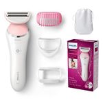 Philips SatinShave Advanced Wet and Dry Rechargeable Lady Shaver, Cordless Electric Razor with Bikini Attachment and Efficiency Caps, BRL140/00