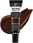 IT Cosmetics Bye Bye Under Eye Full Coverage Concealer - for Dark Circles, Fine Lines, Redness & Discoloration - Waterproof - Natural Finish – 25.5 Deep Ebony (C), 0.4 fl oz