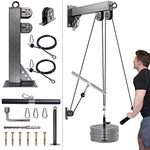 Fitness Wall Mount Pulley System, Weight Cable Pulley System for Gym, Lat Pull Down and Low Row Cable Machine, Cable Station Equipment