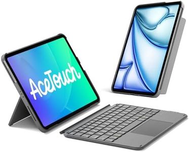 Inateck iPad Keyboard Case for iPad A16 (11th) /10th Gen 2025, Air 11 M4/M3/M2, Air 6/5/4, Pro 11, Ultralight Detachable with Touchpad, AceTouch Gray