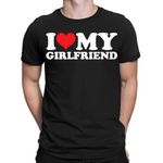 I Love My Girlfriend Boyfriend Gift Joke Funny Novelty Mens T-Shirt Tee Top#ENED Black L