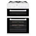 Beko KDG611W 60cm Double Oven 4 Burners Gas Cooker with LPG Option in White