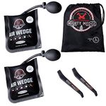 MIGHTYWEDGE Air Pump Wedge 5 Piece Kit - Inflatable Lifter Tool Each for Car, Door, Window, Shower Fittings - 2 Shims, 2 Pry Crowbars & 1 Drawstring Bag - 16.5 cm x 15 cm Together 300kg Lift Capacity