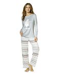 HUE Women’s 2 Piece Pajama Set | Classic & Modern Novelty PJ Set Alloy X-Large