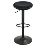 IWMH Standing Desk Stool, Ergonomic Office Stool, Height Adjustable Chair, Round 360° Swivel Sit Perching Stool without Backrest for Bedroom, Kitchen, Living Room, Black