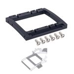 1/10 RC Servo Mount Bracket,LCG Frame Bumper Mounts,Steering,Winch Dual Servo Mounts for 1/10 RC Rigs Crawler Capra SCX10 II Axle Comp TGH Rails LCG Chassis Kit Upgrade Part (Black)