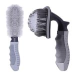 Autofy Rim Tyre Cleaner Brush [**Pack of 2**] Car Cleaning Brush for Rim Cleaning Liquid Nylon Bristles Car Microfiber Duster Tire Rubber Car Accessories