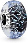 Pandora Colours Wavy Murano Glass Charm, Dunkelblau, Non-Precious Metal, Rhinestone