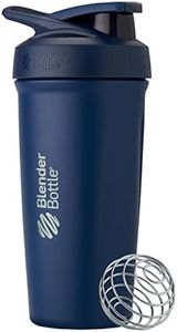BlenderBottle Strada Shaker Cup Insulated Stainless Steel Water Bottle with Wire Whisk, 24-Ounce, Navy