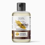 SqinCosmetics Pure Cold pressed Sweet Almond Oil (Badam Tail) For Hair Growth and Skin, 200 ml | Powerful Moisturizer For Scars, Nails, Hair, Wrinkles & Dark Spots