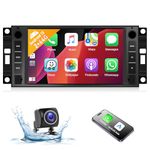 Podofo 2+64 Android 13 Car Stereo for Jeep Wrangler Dodge Chevrolet Chrysler with Wireless Apple Carplay&Android Auto,7Inch HD Touch Screen with GPS/WIFI/Mirror Link/Bluetooth/FM/RDS+AHD Backup Camera